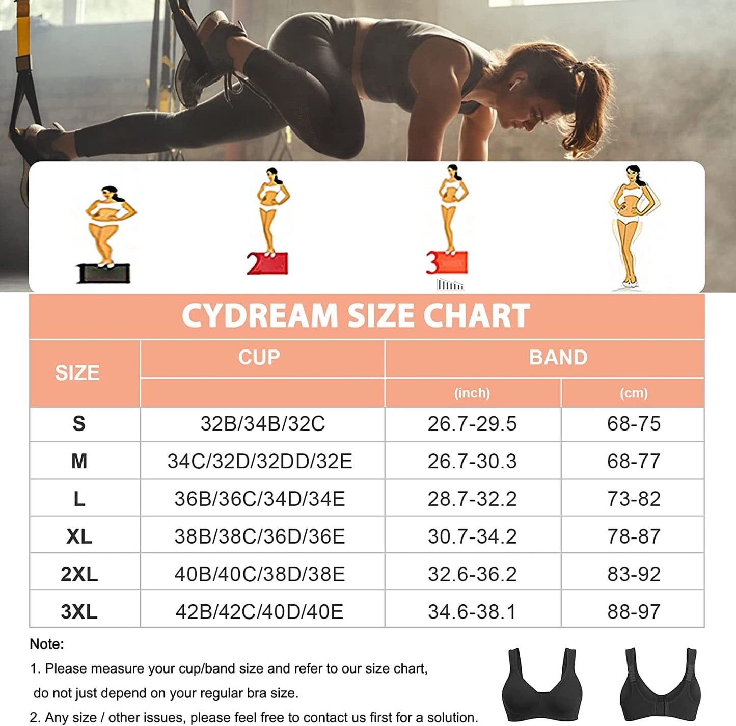 High Impact Sports Bra for Women Wireless Adjustable Straps Supportive Bounce Control Girls Gym Workout Running Bra