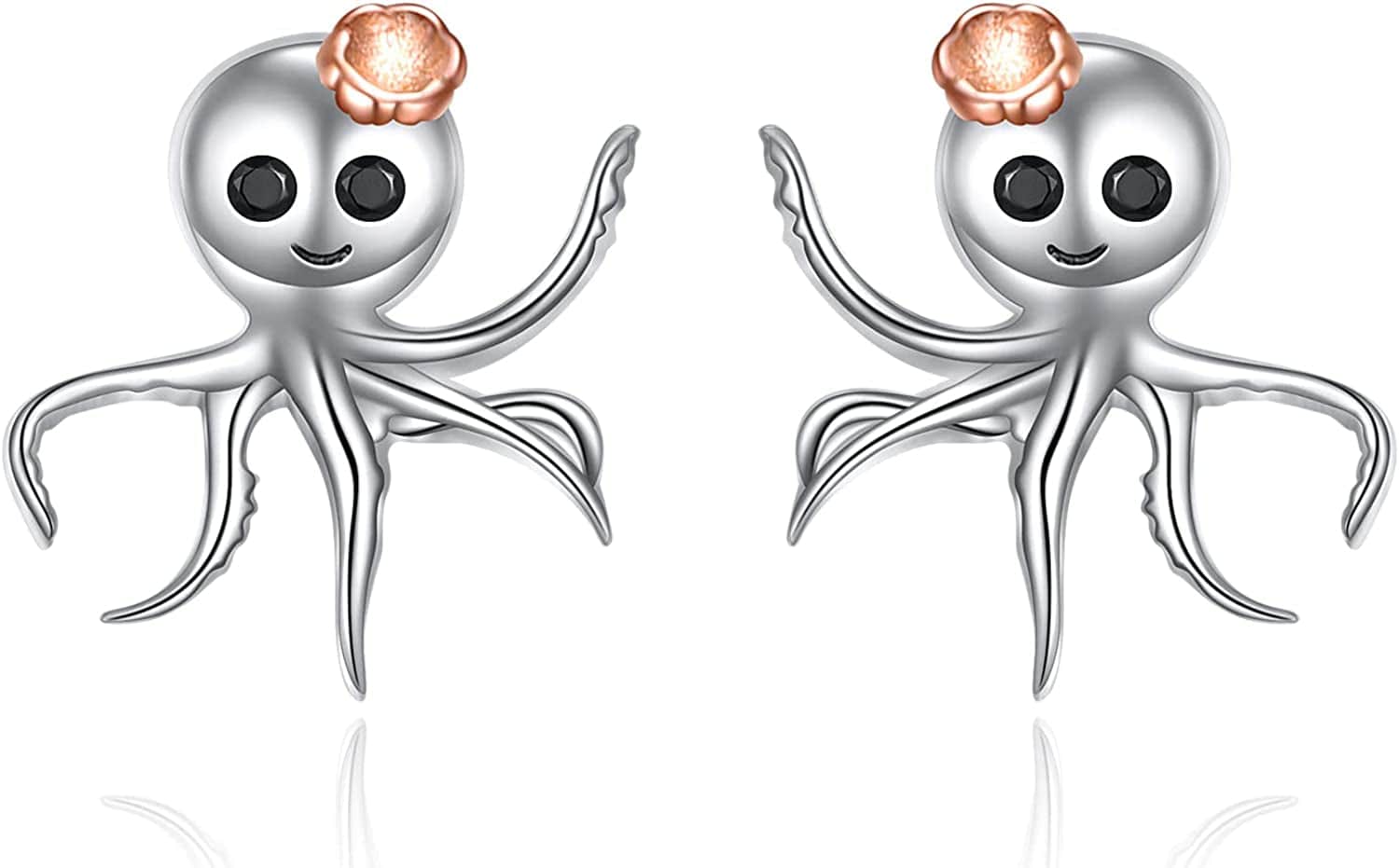 Highland Cow Scottie Dog Greyhound Chihuahua Flamingo Octopus Stud Earrings Sterling Silver Cow Bull Earrings Cute Animal Lover Jewelry Gifts Octopus