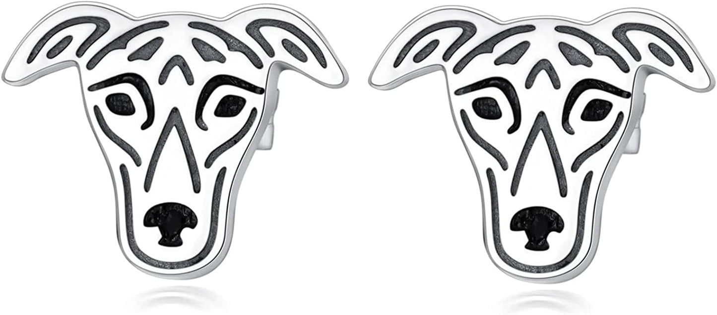 Highland Cow Scottie Dog Greyhound Chihuahua Flamingo Octopus Stud Earrings Sterling Silver Cow Bull Earrings Cute Animal Lover Jewelry Gifts Greyhound