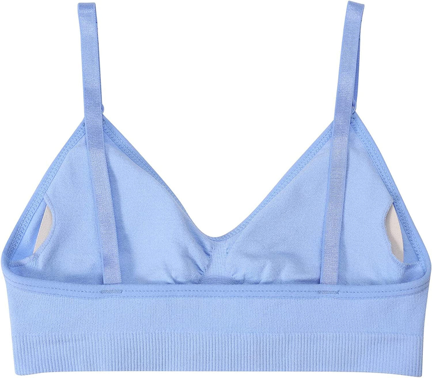 HIVOF Girls Comfortable Camisole Bra with Adjustable Thin Straps - 5 Packs
