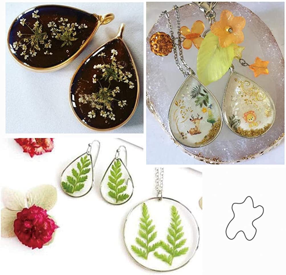 Hollow Mold Pendants Assorted Geometric Pressed Flower Frame DIY Crafts for Resin Earring Necklace