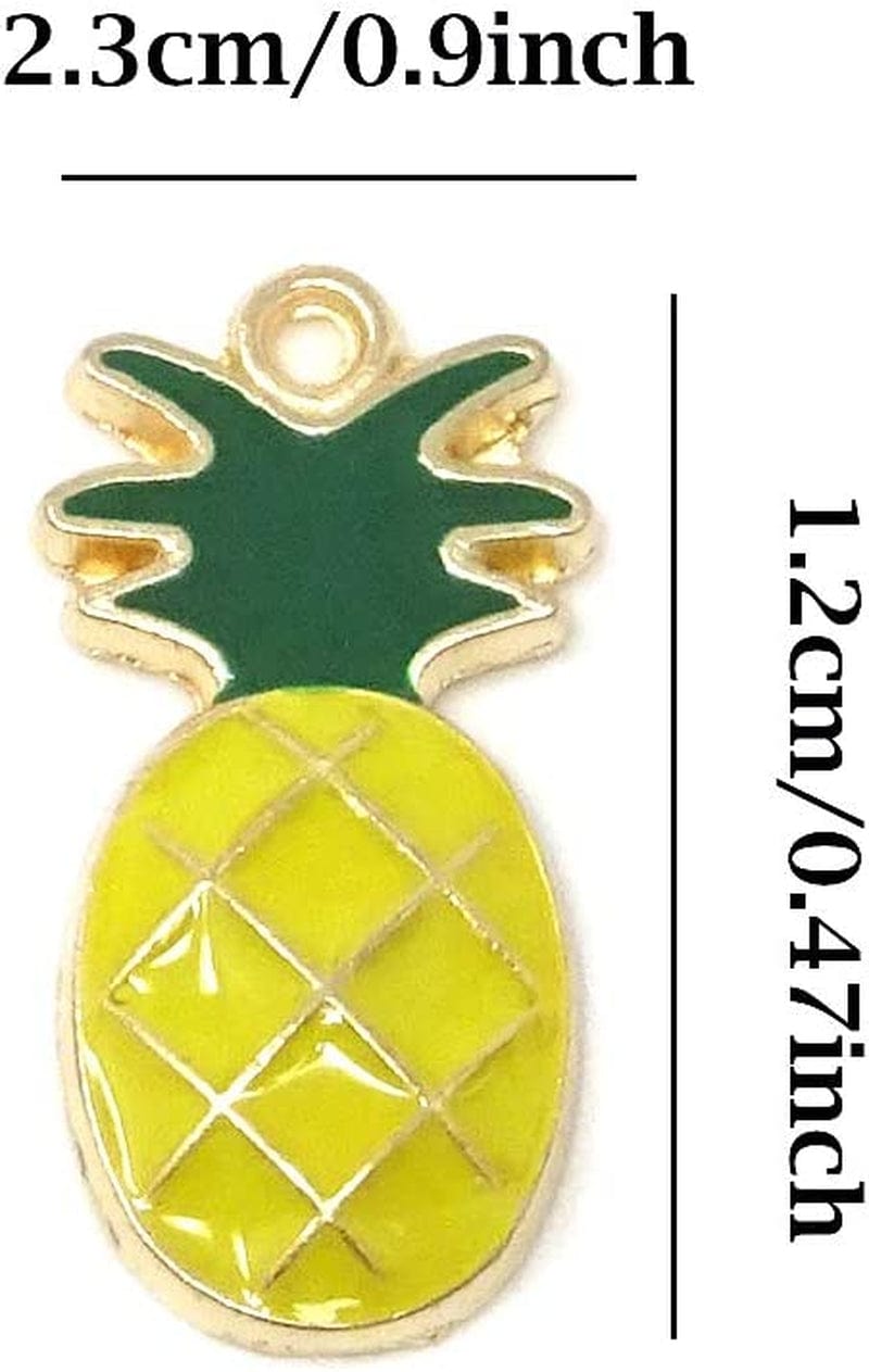 Honbay 18PCS Enamel Fruit Charm Pendants for Jewelry Making or DIY Crafts