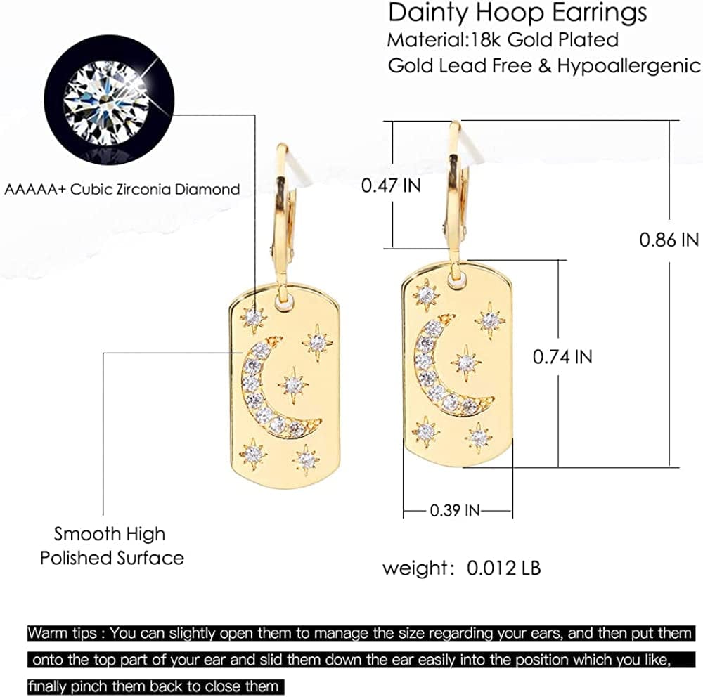 Hoop Earrings for Women Ladies - Y2K Huggie Small Tiny Dangle Hoop Earring with Charm Personalized Cute Multiple Colour Earrings Set Jewelry for Gifts