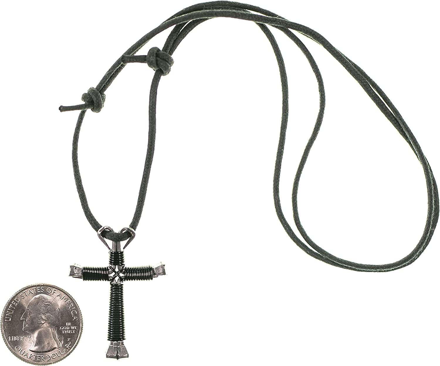 Horseshoe Nail Cross Necklace