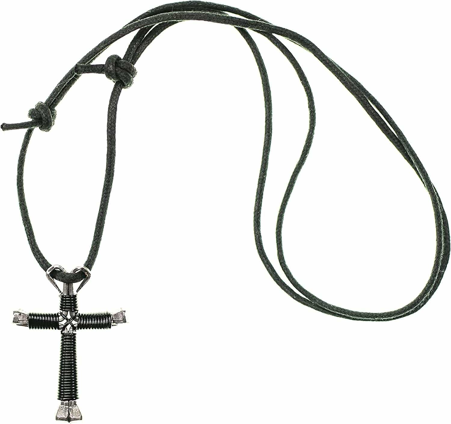 Horseshoe Nail Cross Necklace