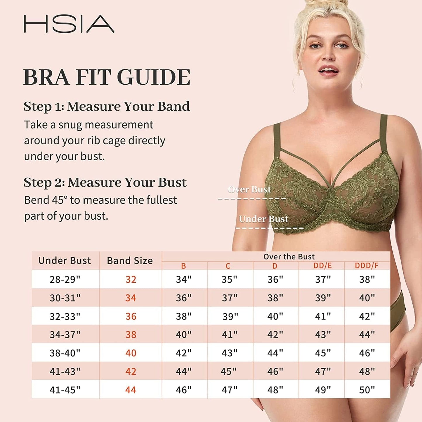 HSIA Minimizer Bra for Women,Unlined Non Padded Lace Sexy plus Size Bras Full Figure