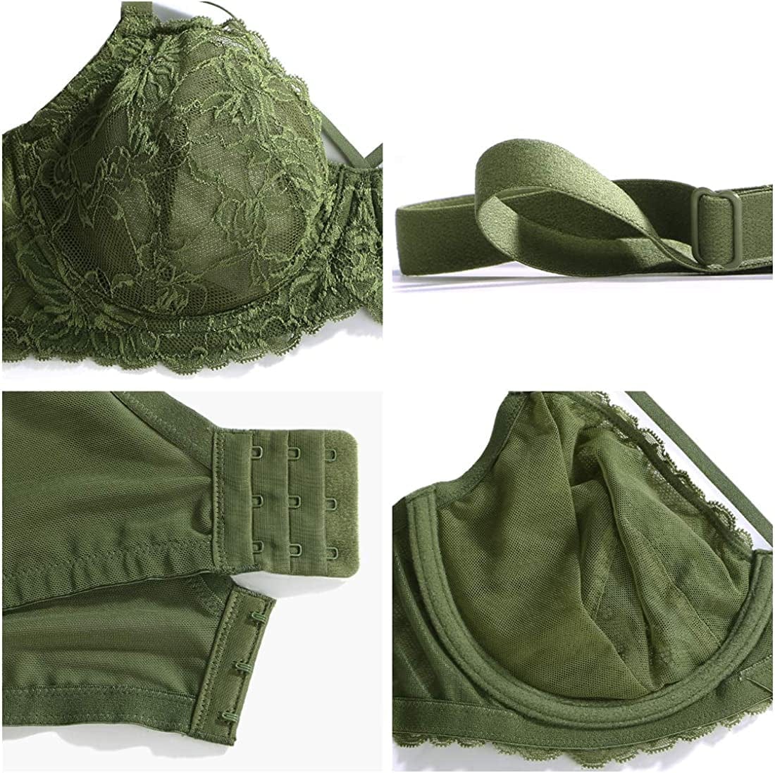 HSIA Minimizer Bra for Women,Unlined Non Padded Lace Sexy plus Size Bras Full Figure