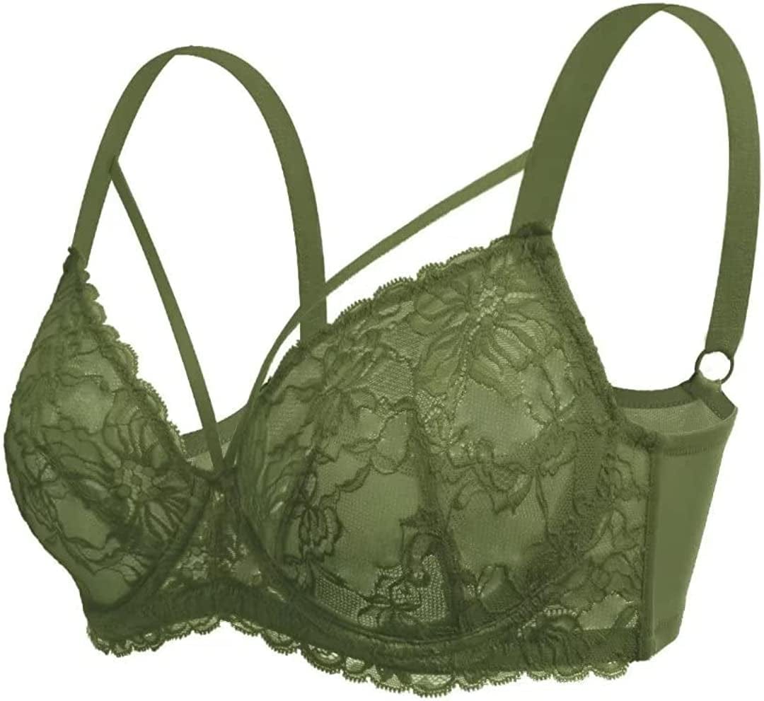 HSIA Minimizer Bra for Women,Unlined Non Padded Lace Sexy plus Size Bras Full Figure