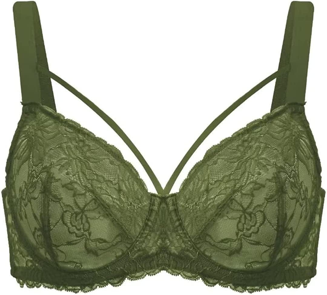 HSIA Minimizer Bra for Women,Unlined Non Padded Lace Sexy plus Size Bras Full Figure