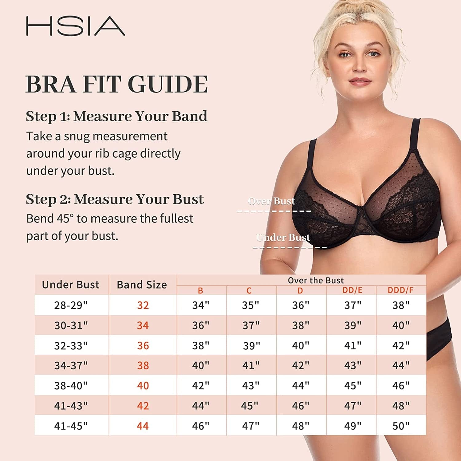 HSIA Minimizer Bras for Women Full Coverage Underwire Bras plus Size,Lifting Lace Bra for Heavy Breast