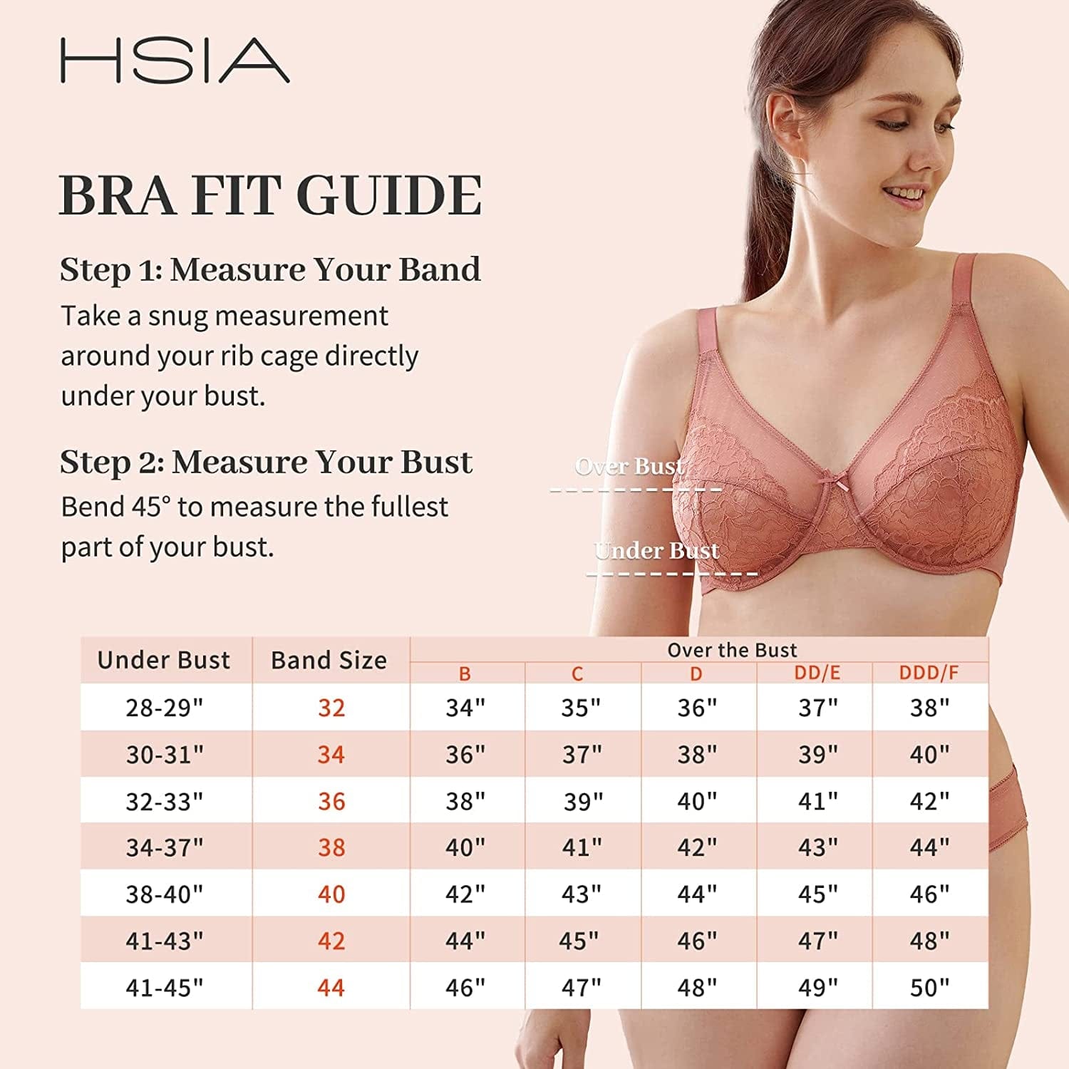 HSIA Minimizer Bras for Women Full Coverage Underwire Bras plus Size,Lifting Lace Bra for Heavy Breast