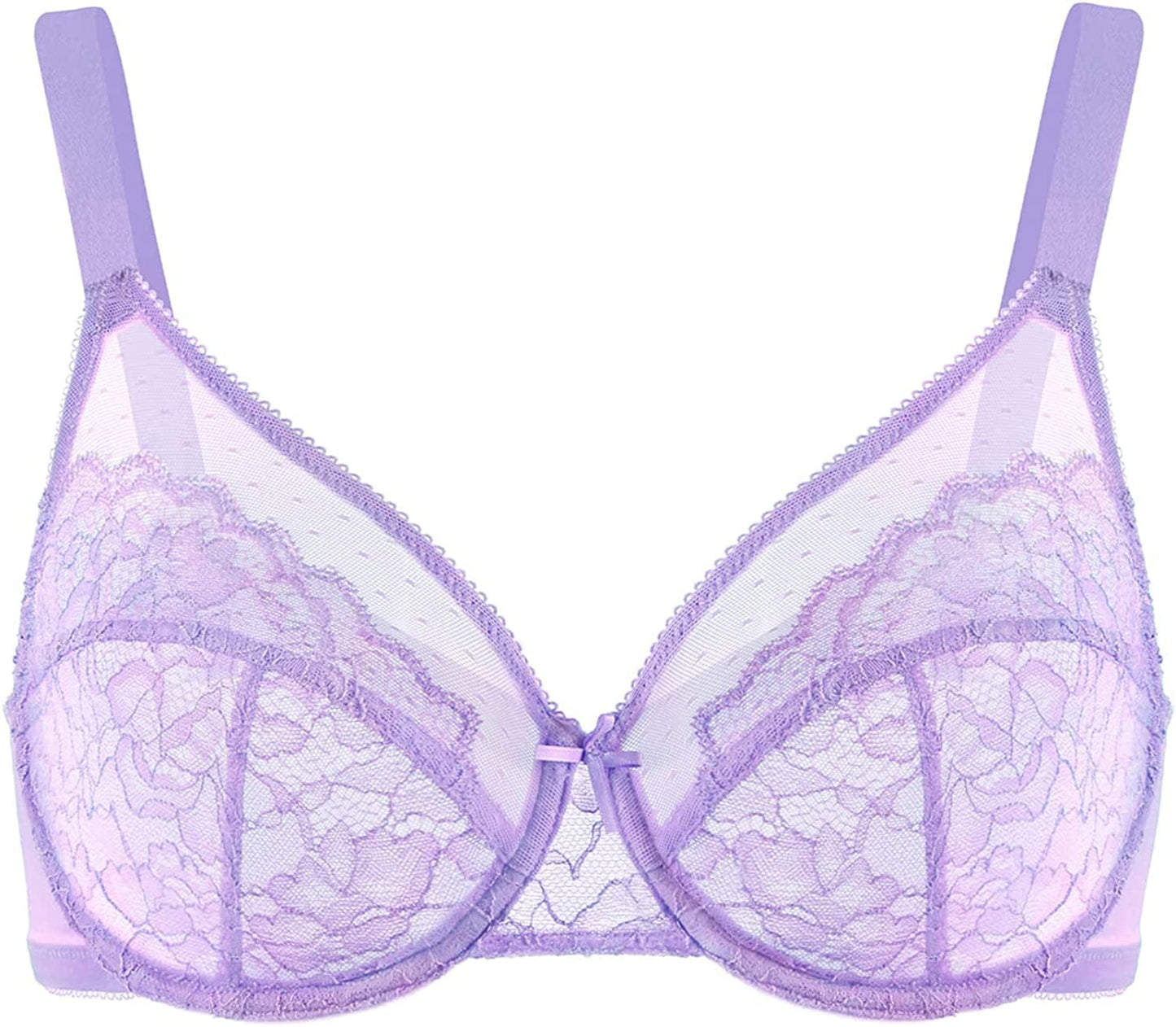 HSIA Minimizer Bras for Women Full Coverage Underwire Bras plus Size,Lifting Lace Bra for Heavy Breast Purple / 40DDD