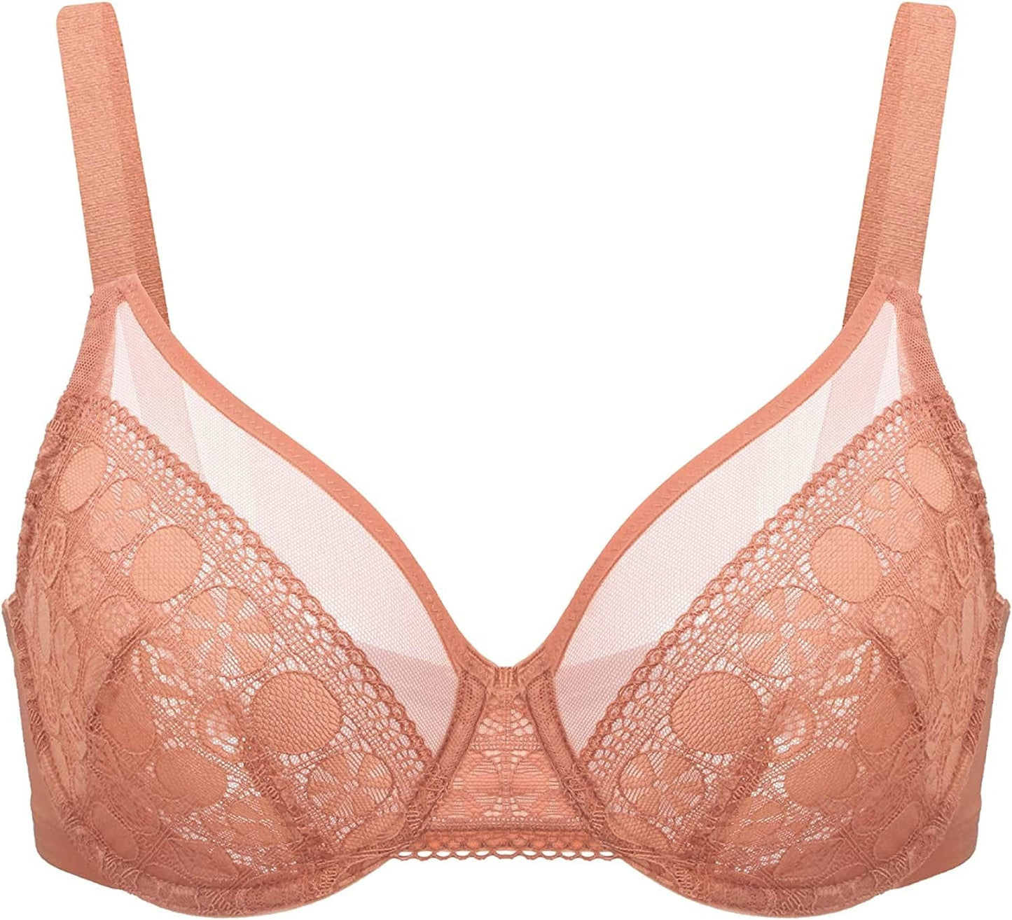 HSIA Minimizer Bras for Women Full Coverage Underwire Bras plus Size,Lifting Lace Bra for Heavy Breast Autumn Glaze / 42D