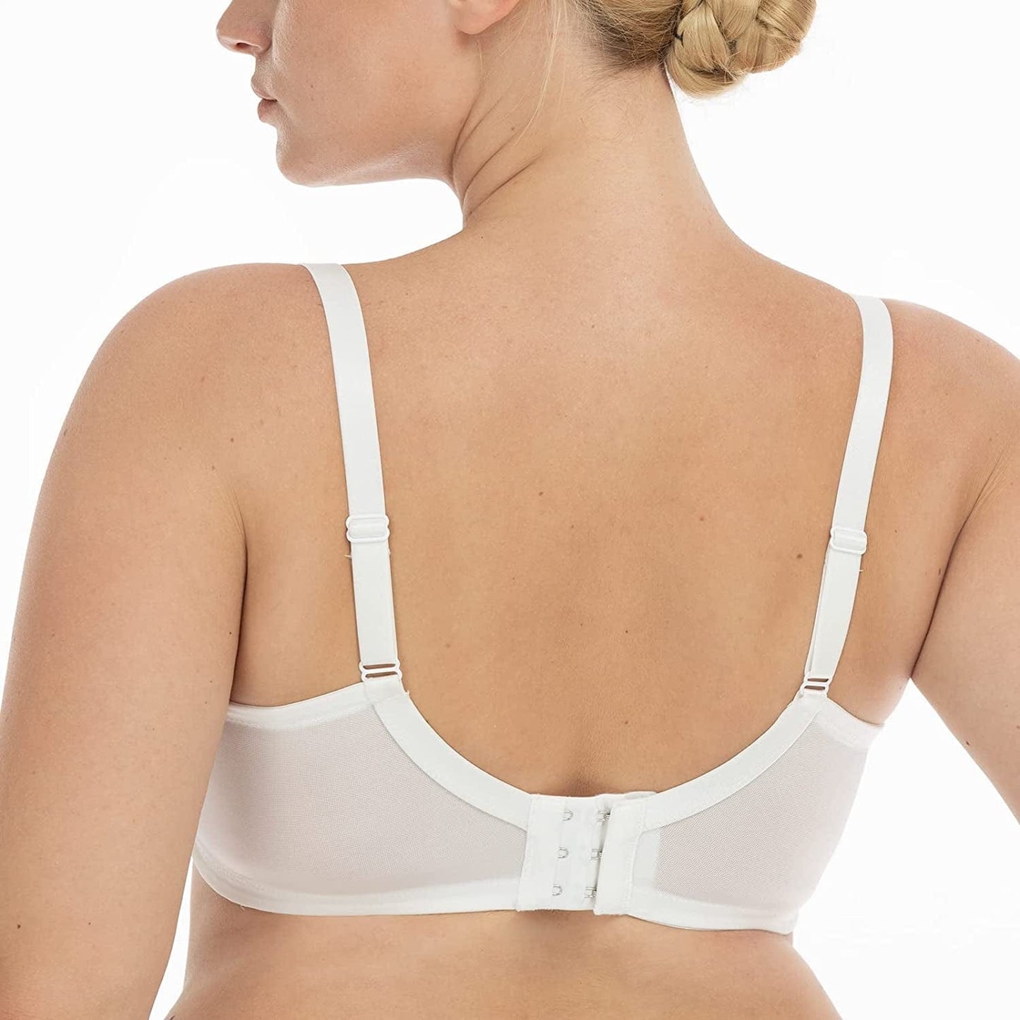 HSIA Women Minimizer Unlined Underwire Bra Full Coverage plus Size Full Figure Unpadded Bras Eyelash Lace Bras