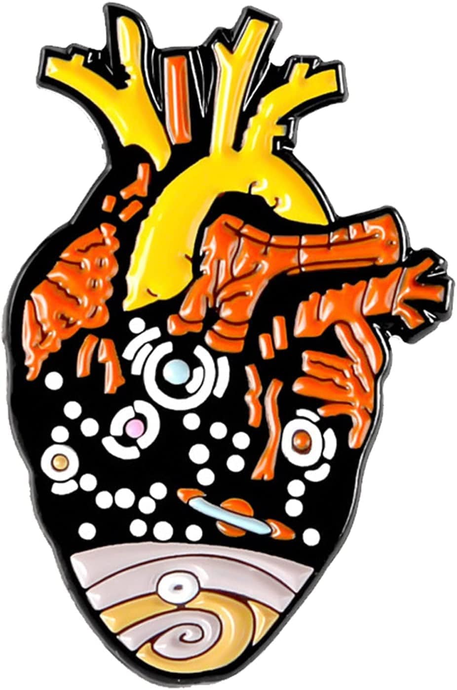 Human Lapel Clothes Bag Pins Brooches Enamel Brooch Creative Heart Pins Brooch Mocking (Multicolor, One Size) Multicolor / One Size