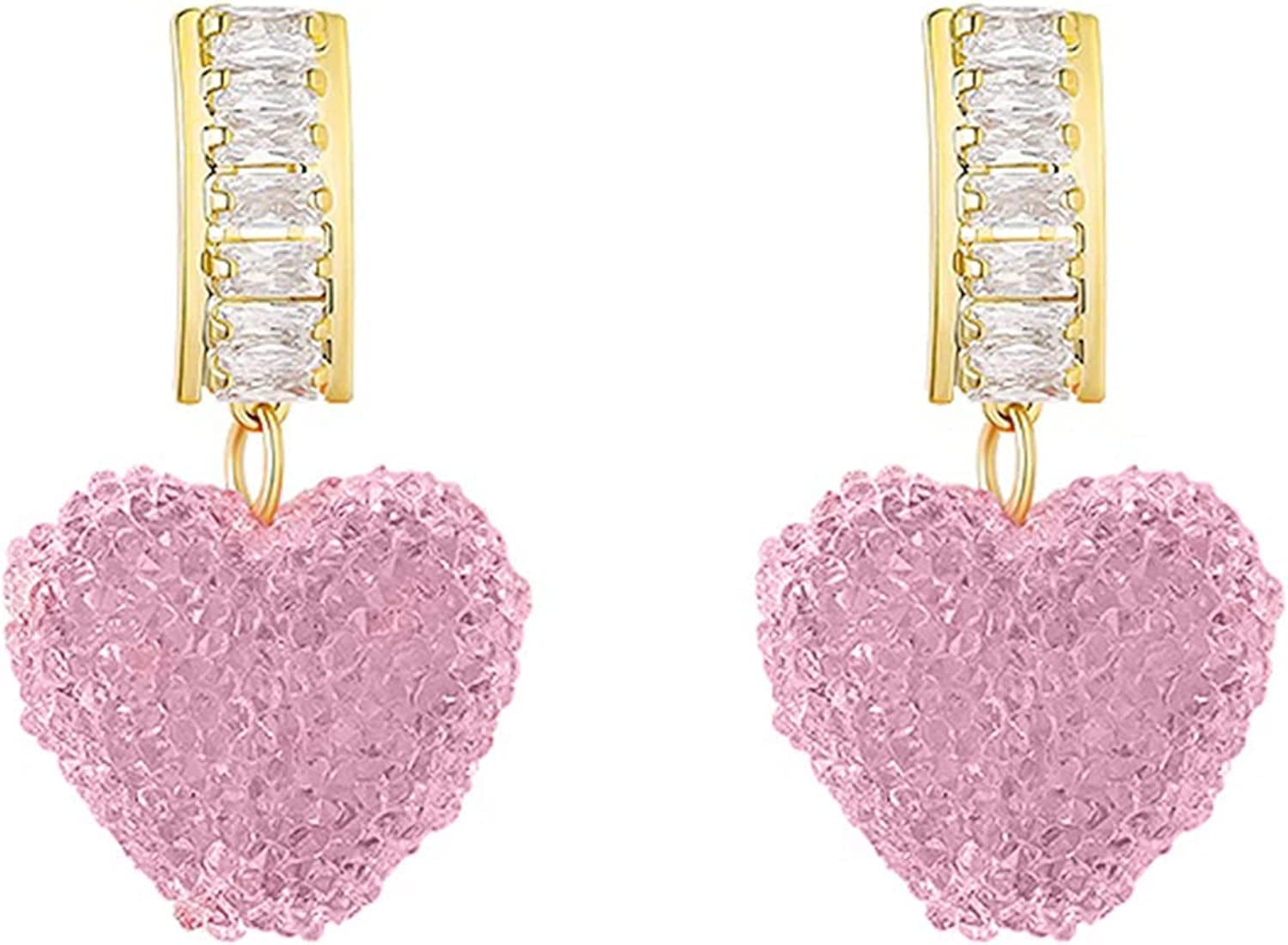 Hummingbird Threader Earrings Rhinestone Chain Tassel Earring Lady Earchain Jewelry Fashionable Earrings Dangling Women Girls Christmas Birthday Gifts Pink Earrings / One Size