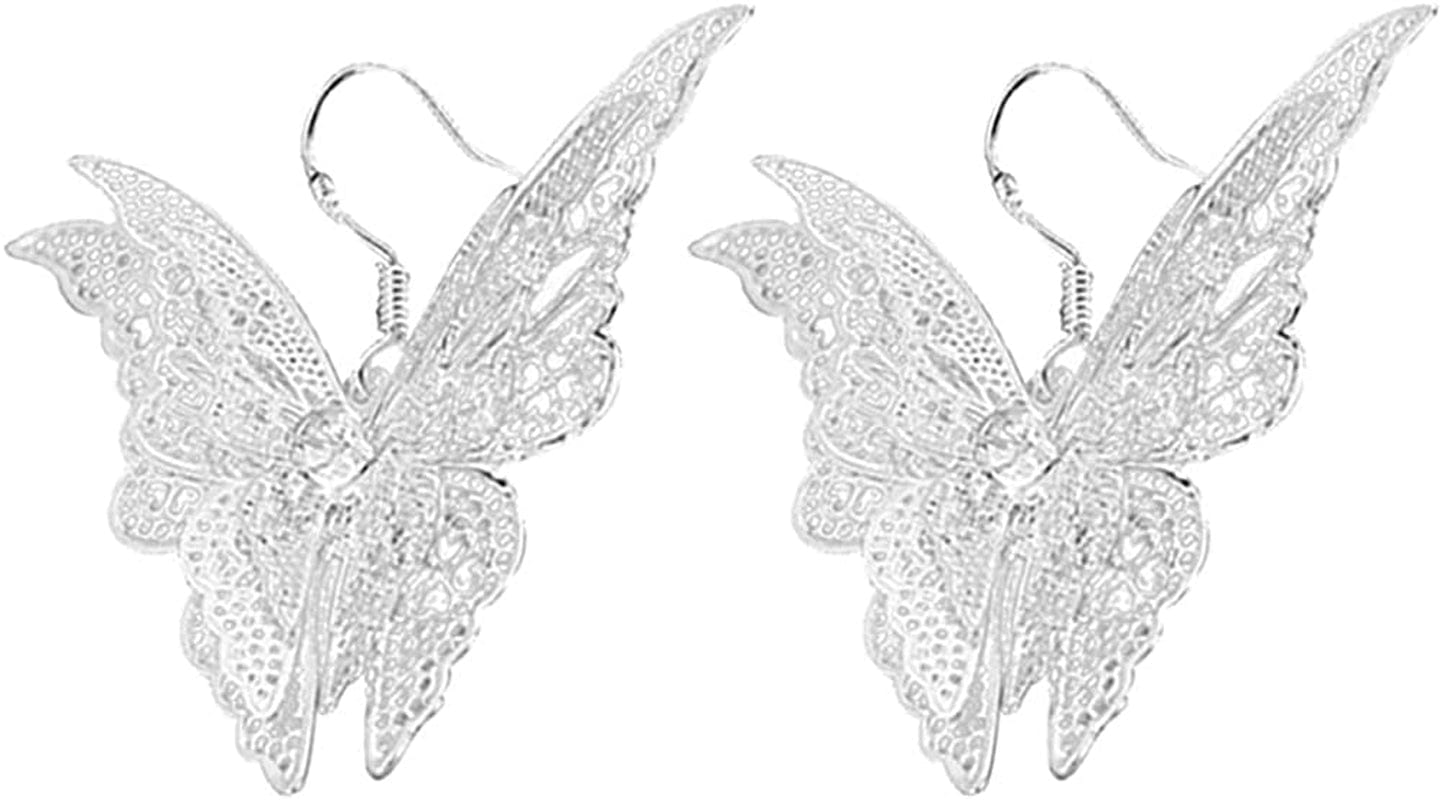 Hummingbird Threader Earrings Rhinestone Chain Tassel Earring Lady Earchain Jewelry Fashionable Earrings Dangling Women Girls Christmas Birthday Gifts Butterfly / One Size