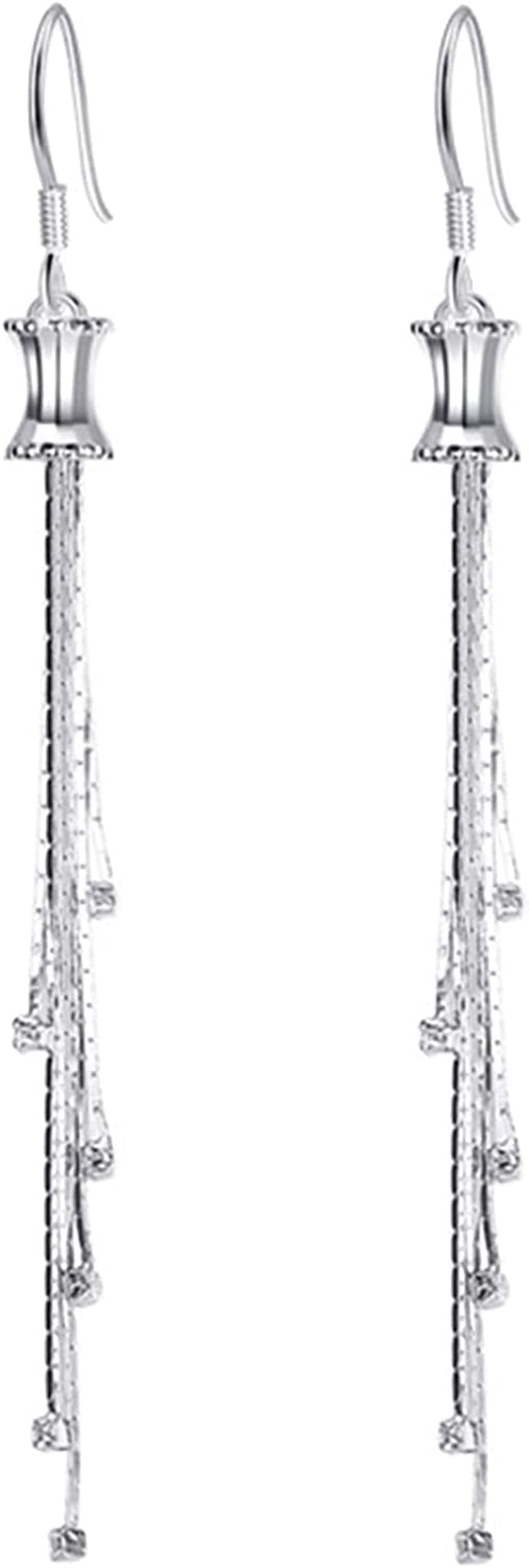 Hummingbird Threader Earrings Rhinestone Chain Tassel Earring Lady Earchain Jewelry Fashionable Earrings Dangling Women Girls Christmas Birthday Gifts Long Tassels / One Size