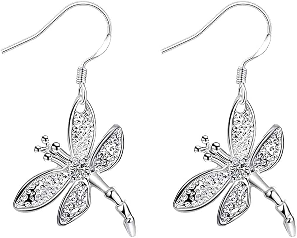 Hummingbird Threader Earrings Rhinestone Chain Tassel Earring Lady Earchain Jewelry Fashionable Earrings Dangling Women Girls Christmas Birthday Gifts Dragonfly / One Size