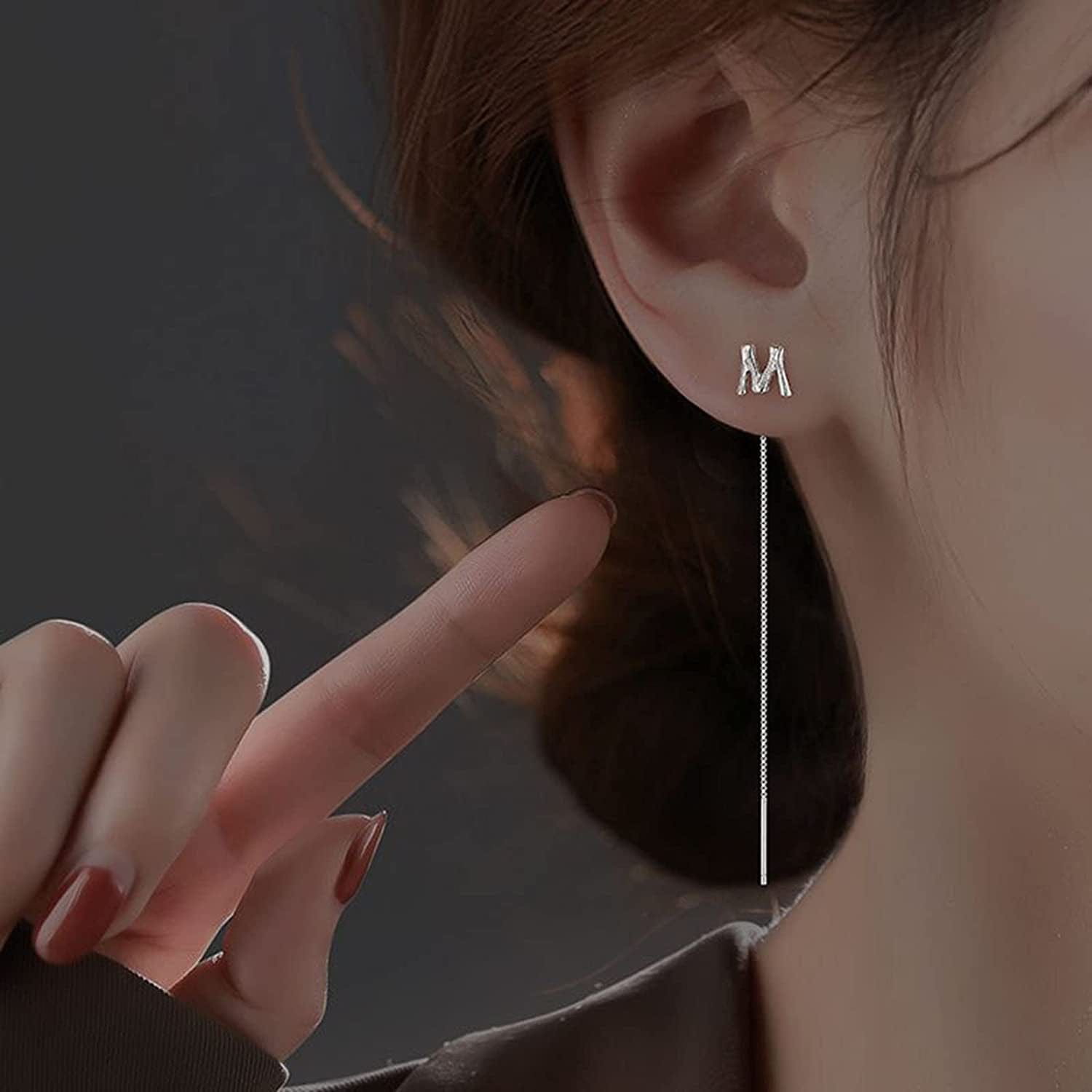 Hummingbird Threader Earrings Rhinestone Chain Tassel Earring Lady Earchain Jewelry Fashionable Earrings Dangling Women Girls Christmas Birthday Gifts #014 / One Size