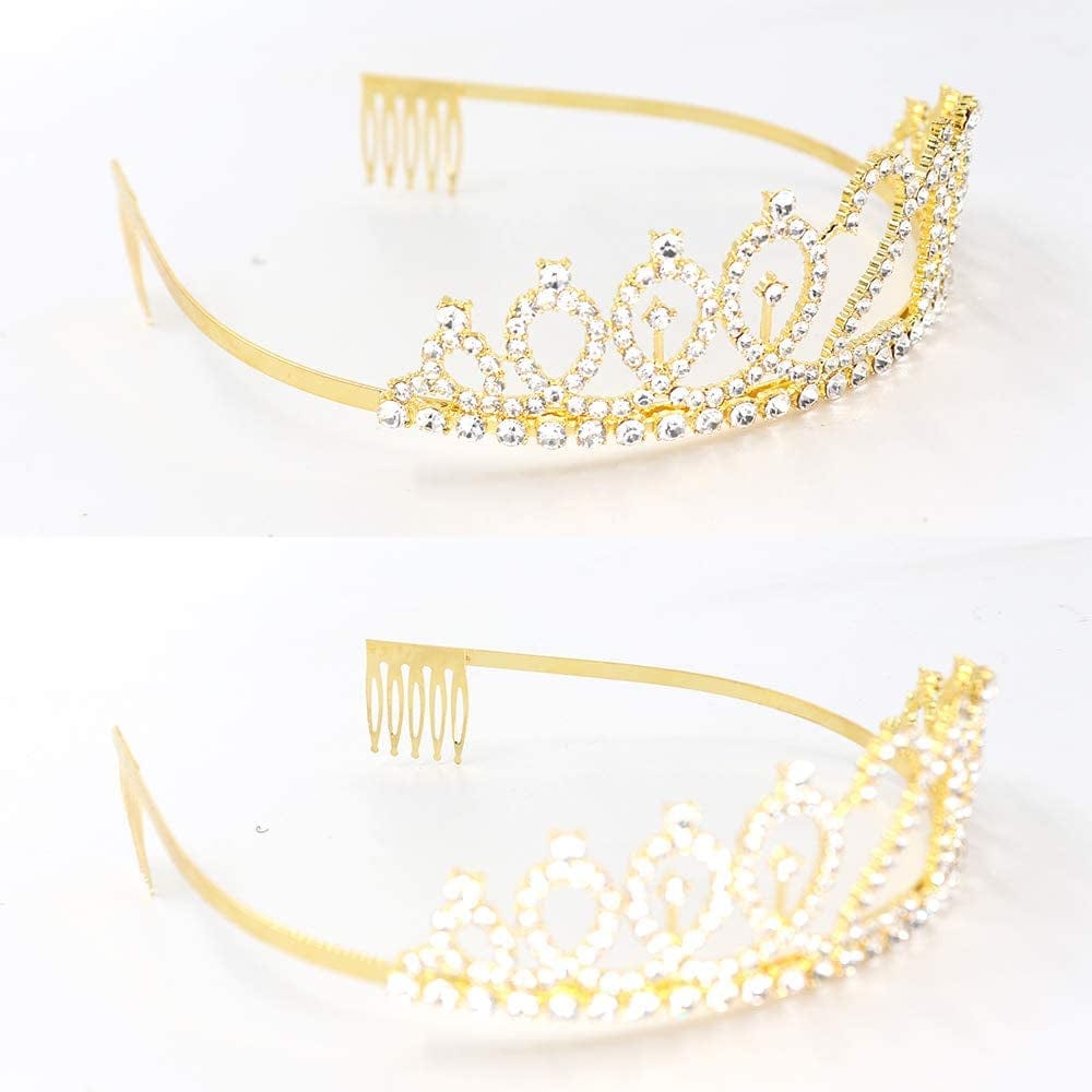 "I'M 21 Bitches!" Sash & Rhinestone Tiara Set - 21St Birthday Gifts Birthday Sash for Women Fun Party Favors Birthday Party Supplies (Gold Glitter with Black Lettering) Apparel & Accessories > Clothing Accessories > Sashes ADBetty