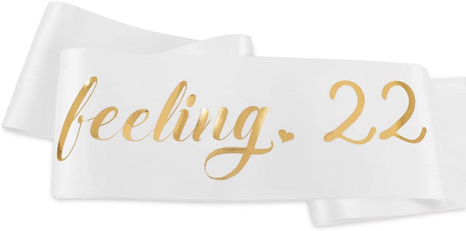 "I'M Feeling 22" Sash - 22Nd Birthday Sash 22 Birthday Gifts Party Favors, Supplies and Decorations(White) Apparel & Accessories > Clothing Accessories > Sashes ADBetty