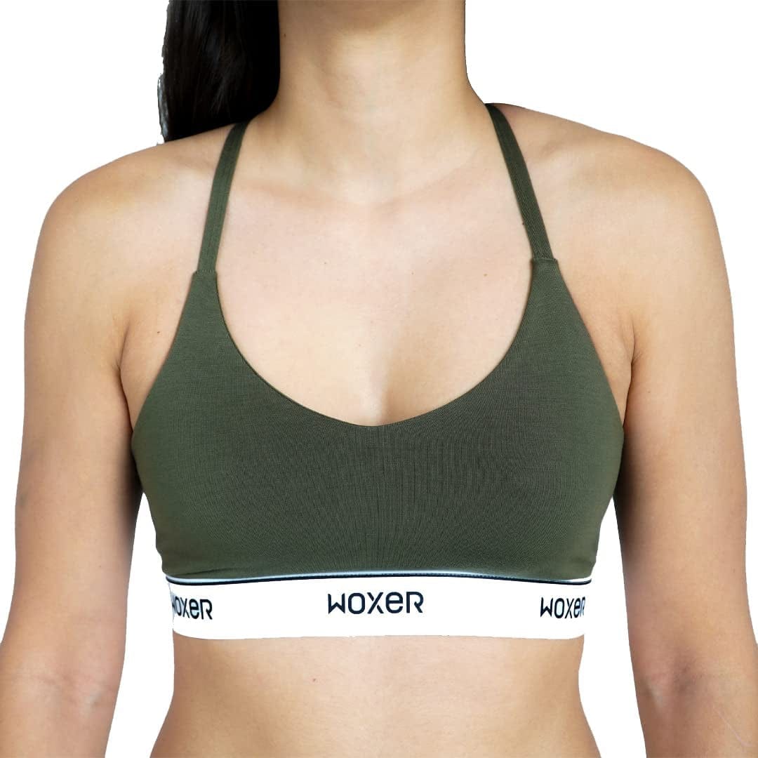 Icon Bralettes for Women - Wireless, Seamless, Comfortable Support Bra Mountain Green / XX-Large
