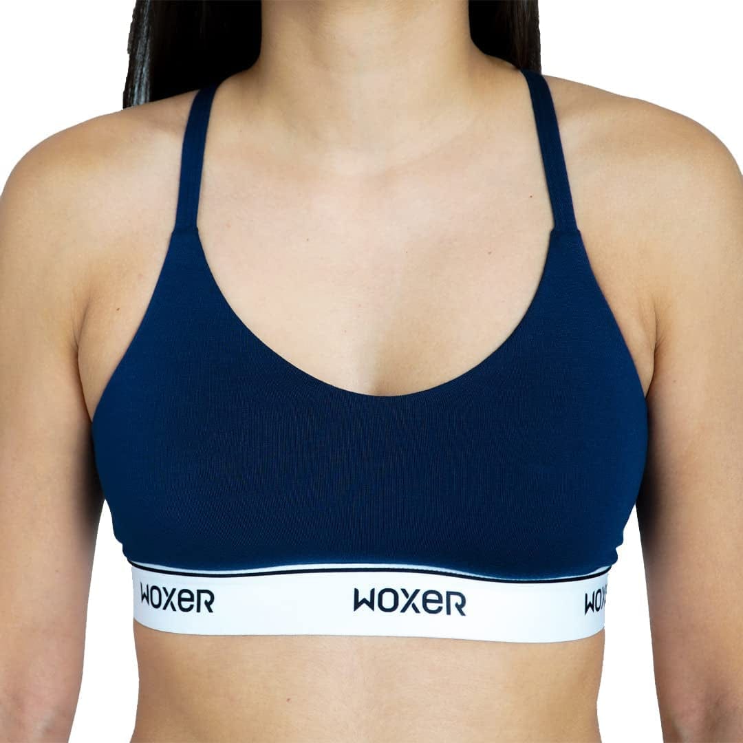 Icon Bralettes for Women - Wireless, Seamless, Comfortable Support Bra Navy / Small
