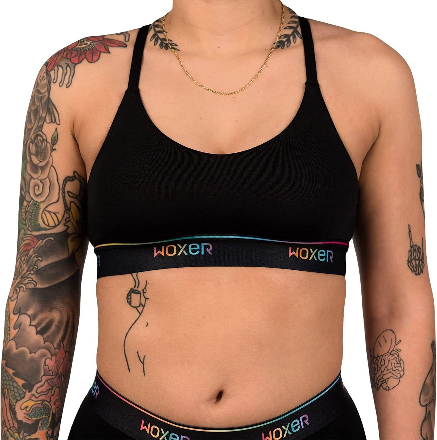 Icon Bralettes for Women - Wireless, Seamless, Comfortable Support Bra Pride Black / Small