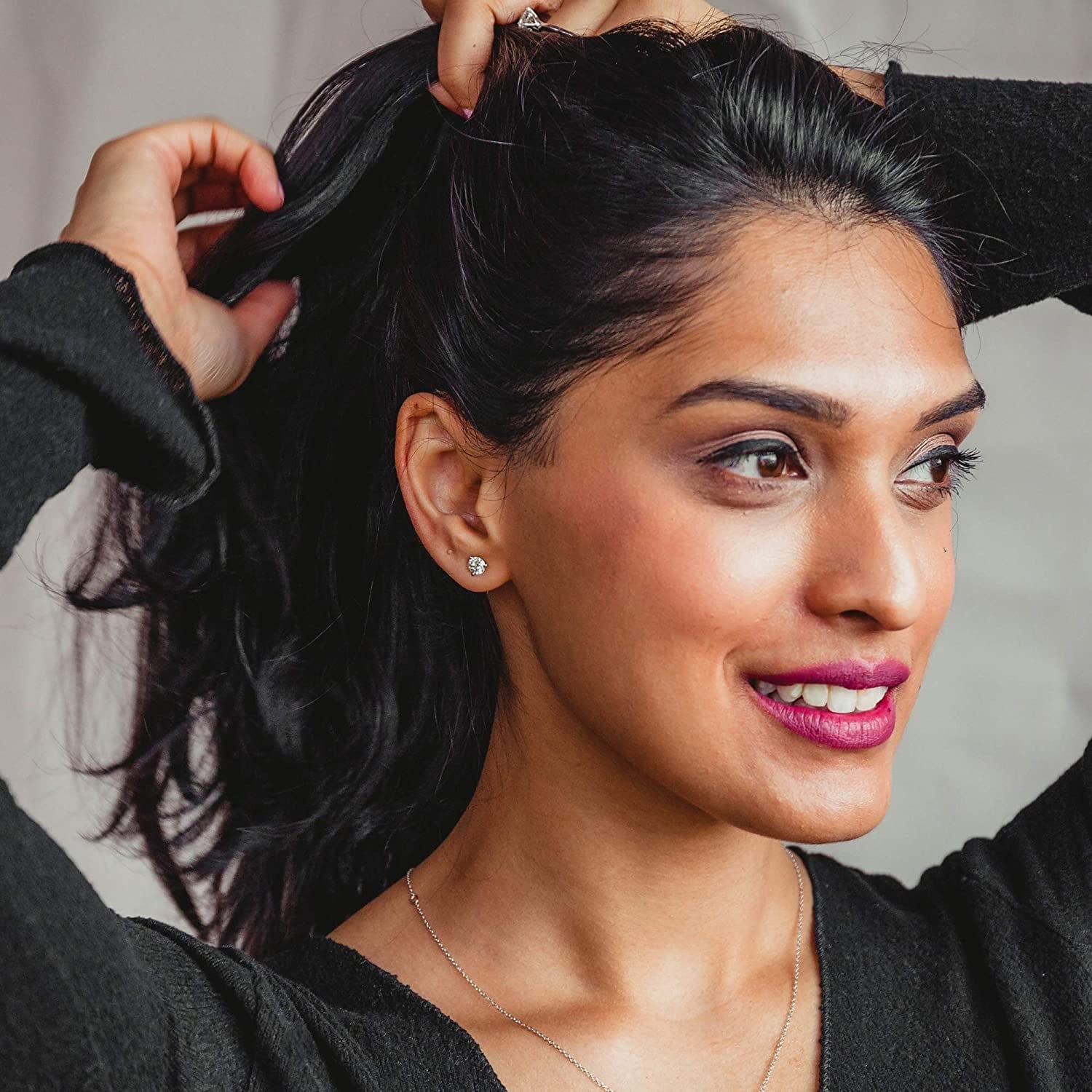 IGI Certified 1.5 Cttw Lab Created Womens Diamond Stud Earrings 14K White Gold VS2-SI1