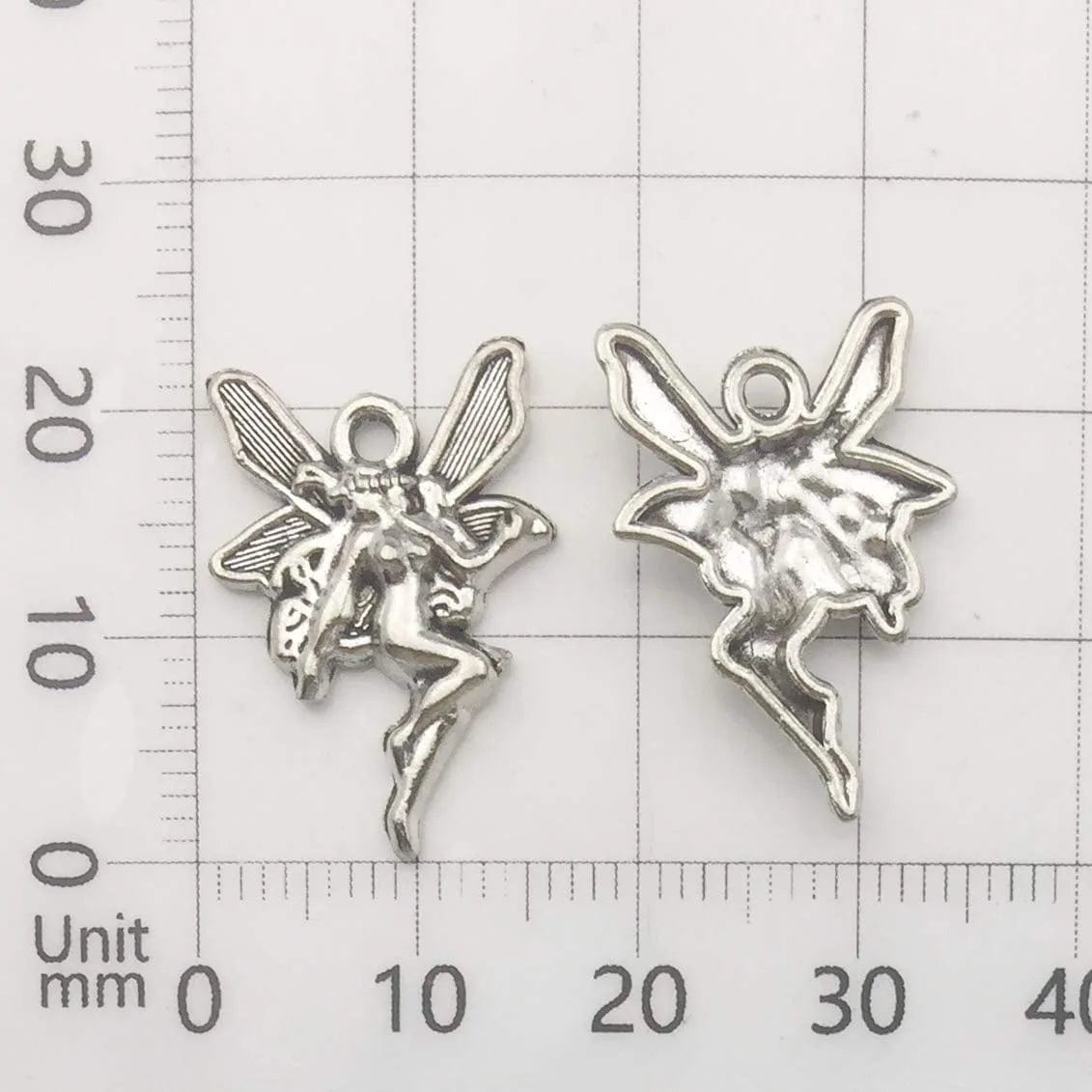 Ilovediybeads 100G (66Pcs) Craft Supplies Antique Silver Wings Angel Fairy Charms Pendants for Crafting, Jewelry Findings Making Accessory for DIY Necklace Bracelet (M151)