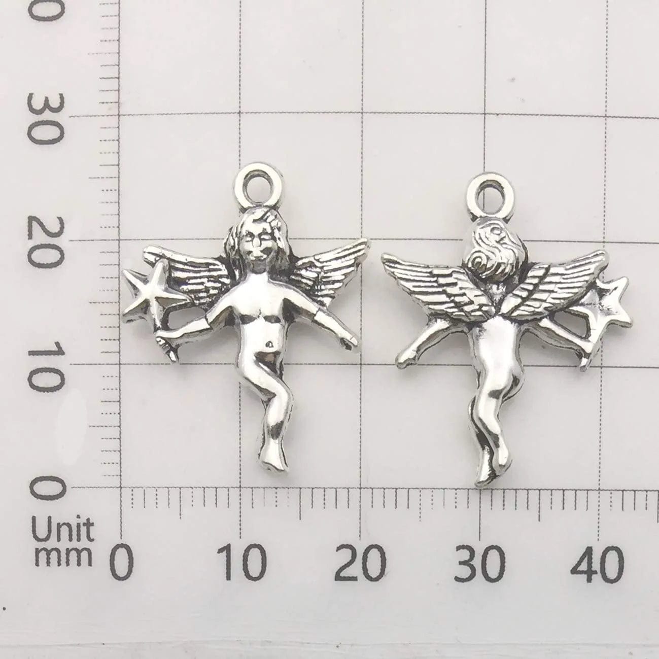 Ilovediybeads 100G (66Pcs) Craft Supplies Antique Silver Wings Angel Fairy Charms Pendants for Crafting, Jewelry Findings Making Accessory for DIY Necklace Bracelet (M151)