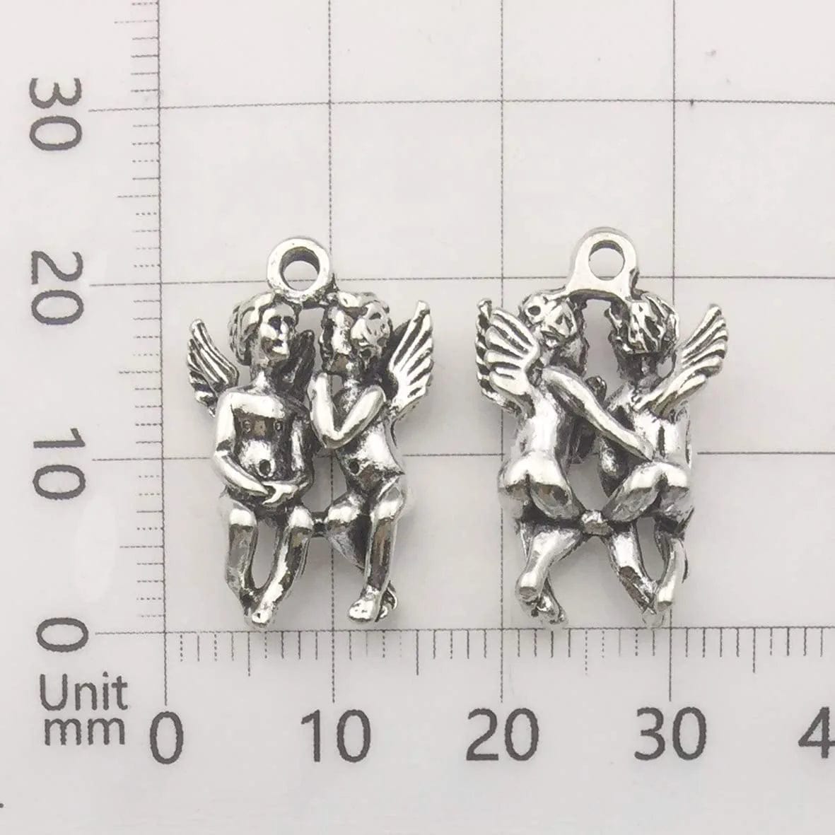 Ilovediybeads 100G (66Pcs) Craft Supplies Antique Silver Wings Angel Fairy Charms Pendants for Crafting, Jewelry Findings Making Accessory for DIY Necklace Bracelet (M151)