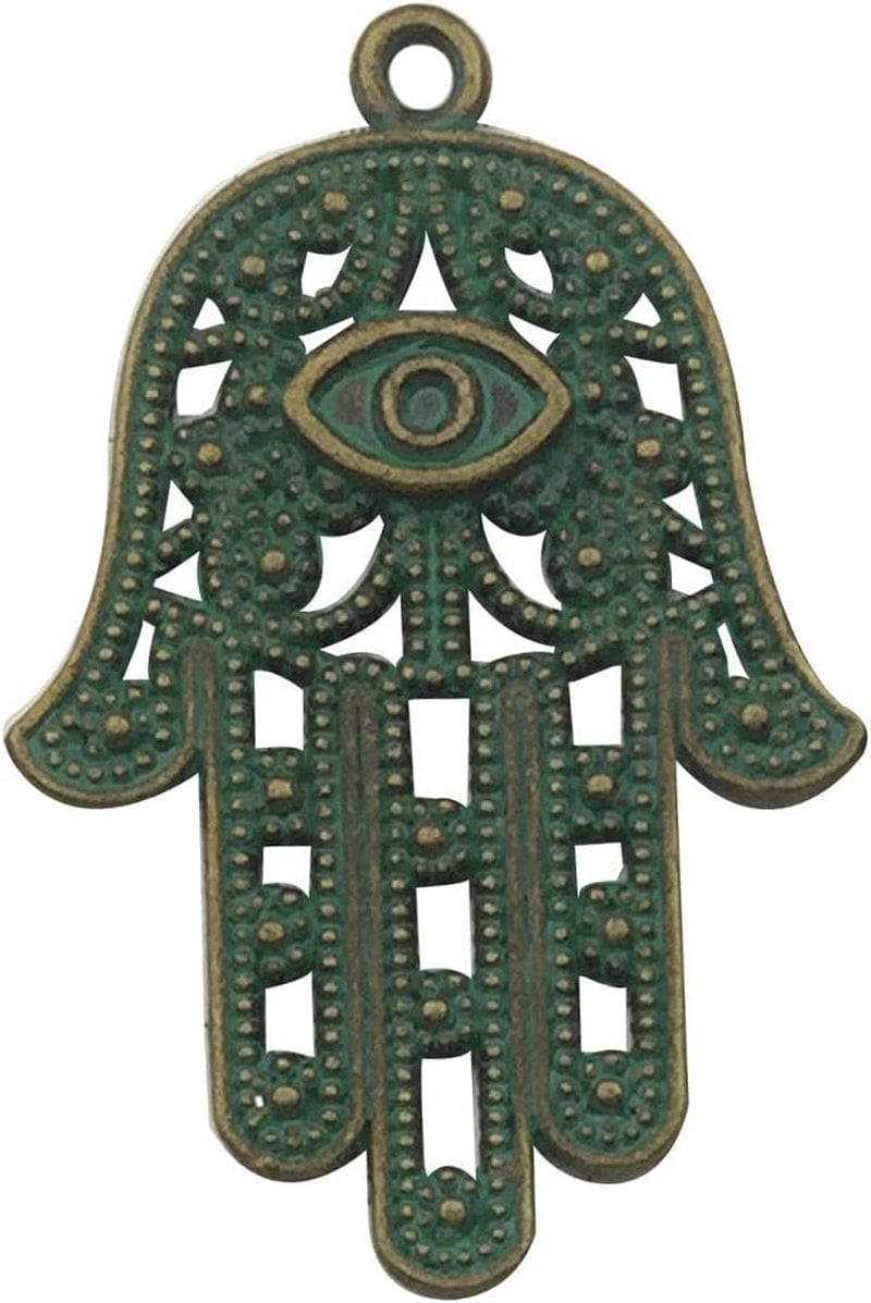 Ilovediybeads 38Pcs Craft Supplies Antique Silver Bronze Hamsa Hand of Fatima Symbol Charms Pendants for Crafting, Jewelry Findings Making Accessory for DIY Necklace Bracelet (M141)