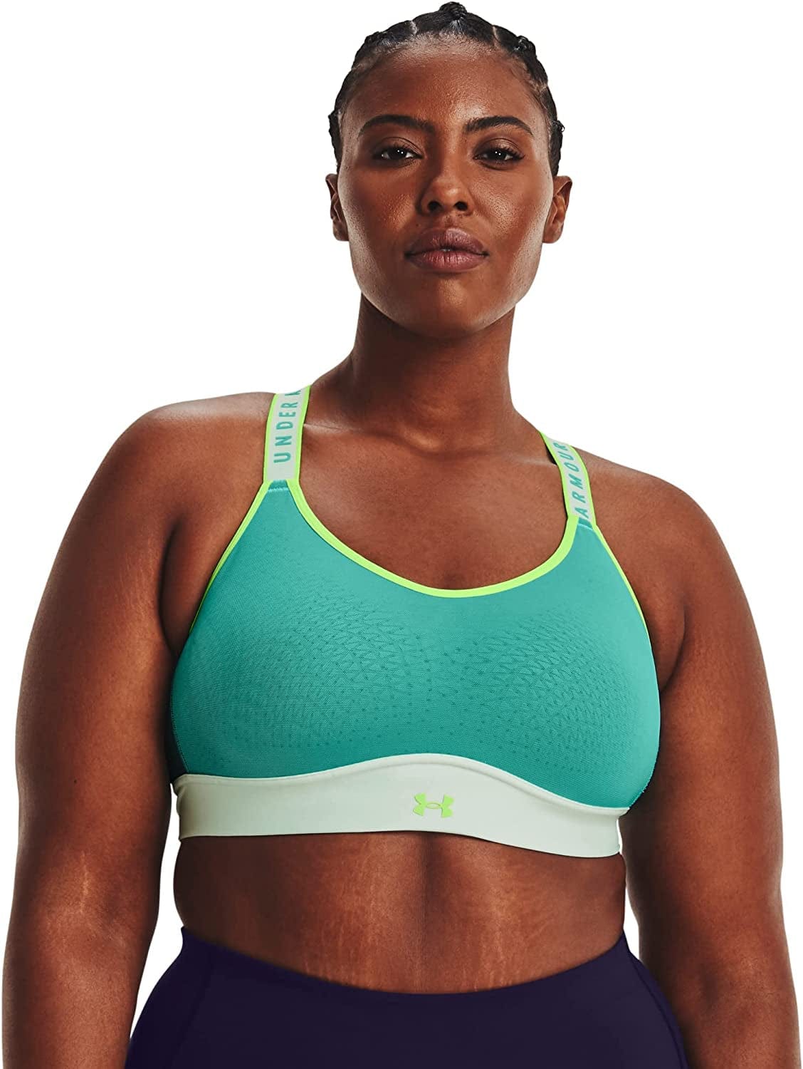 Infinity Mid Blocked Bra Neptune/Sea Mist/Quirky Lime / Small