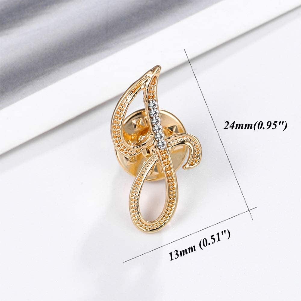 Initial Letter Brooch Pin Small Lapel Pin Tie Tack Name Personalized Gifts for Girls Women Men Boy Gold