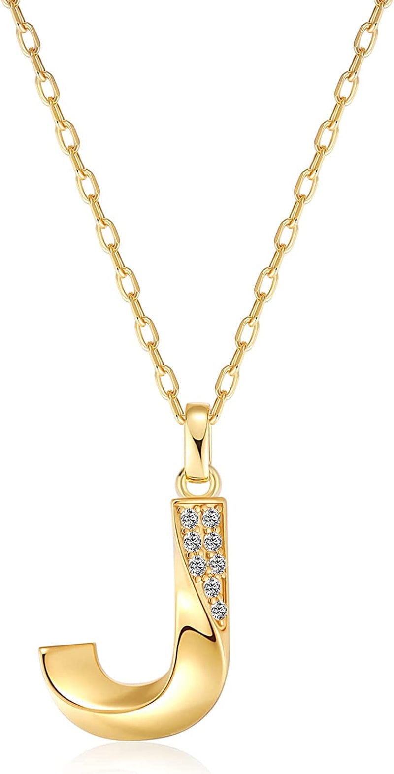 Initial Necklaces for Women, 14K Gold Plated Pendant Letter Necklace for Women Teen Girls , Dainty Gold Necklace Letter Necklace Initial Necklace Jewelry Gifts for Women Girls Gold-J-Joy often comes after sorrow / Dainty velvet bag packaging