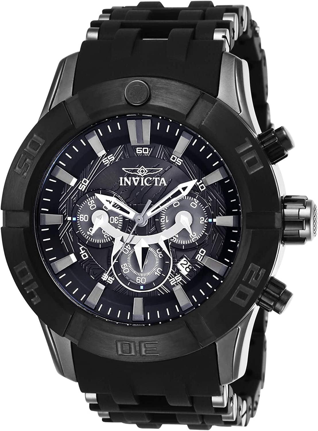 Invicta Men'S Marvel"Black Panther" Analog Display Chronograph Quartz Watch Black