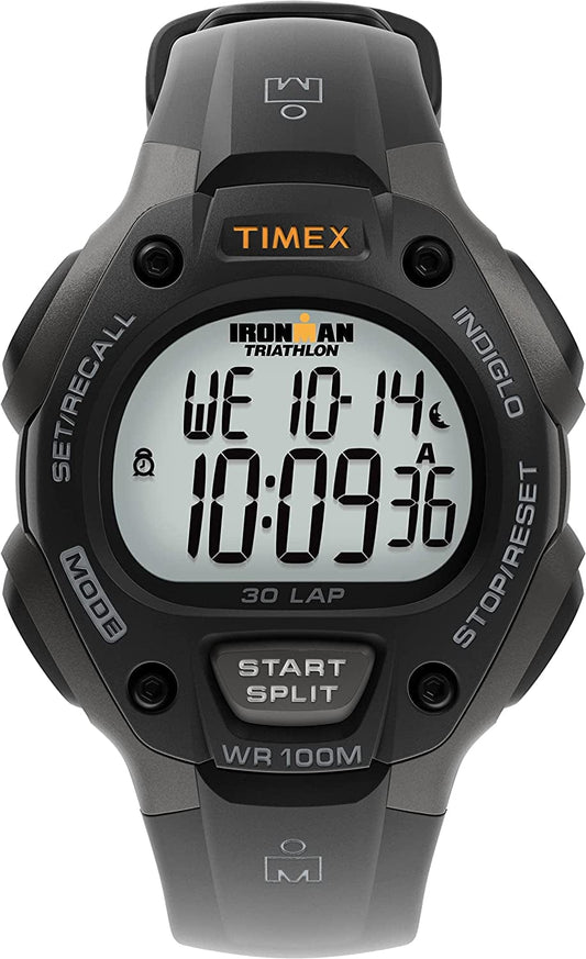 Ironman Classic 30 Full-Size 38Mm Watch Black/Gray/Orange Accent