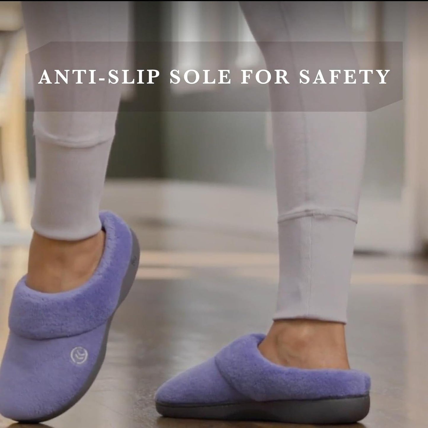Isotoner Women’S Terry Clog Slippers: Arch Support, Anti-Slip Sole, Indoor/Outdoor, Plantar Fasciitis Relief, Fluffy Slippers, Comfortable Nursing Shoes, Non-Slip, Memory Foam