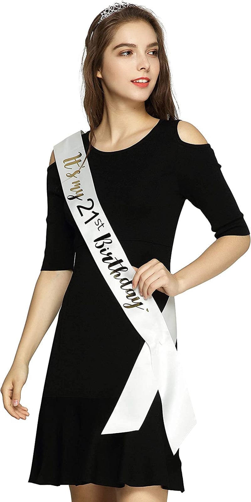 "It'S My 21St Birthday" Sash & Rhinestone Tiara - 21St Birthday Sash Birthday Girl Sash Birthday Party Favours, Supplies and Decorations Apparel & Accessories > Clothing Accessories > Sashes ADBetty