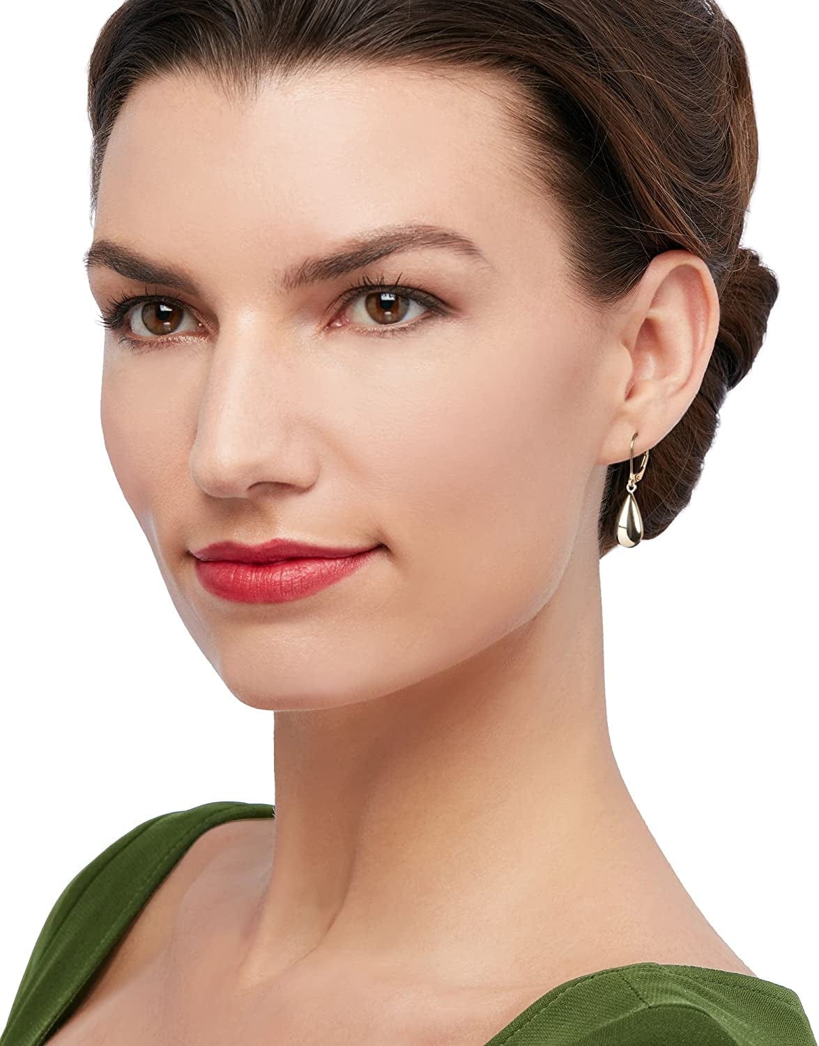 Italian 18Kt Yellow Gold Teardrop Earrings