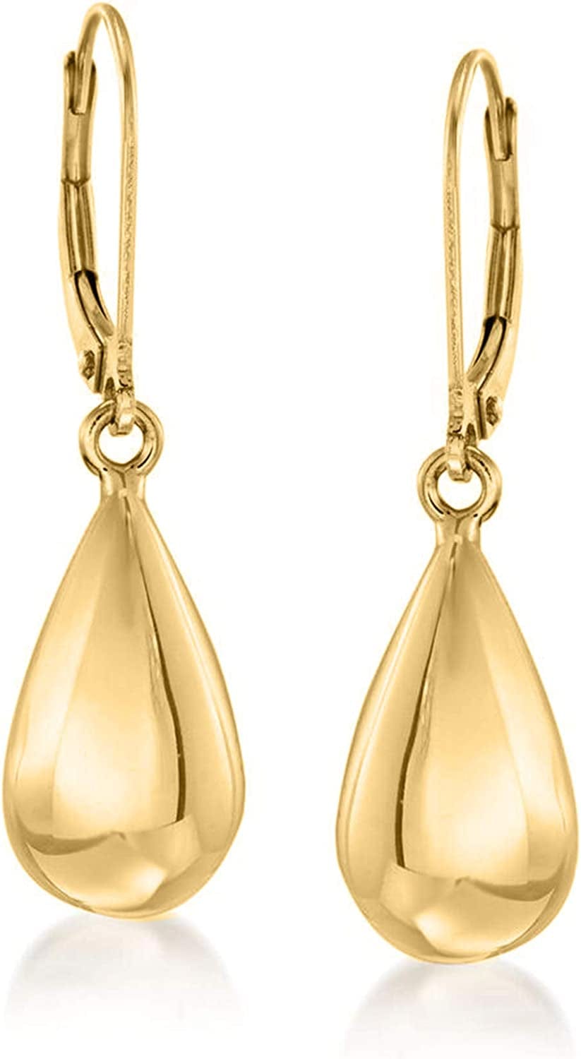 Italian 18Kt Yellow Gold Teardrop Earrings