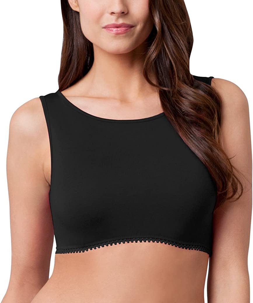 "Janet Boatneck Demi Cami Crop Tops for Women Crop Tops to Layer over the Bra Cleavage USA Made Cropped Tank Top Black / Large