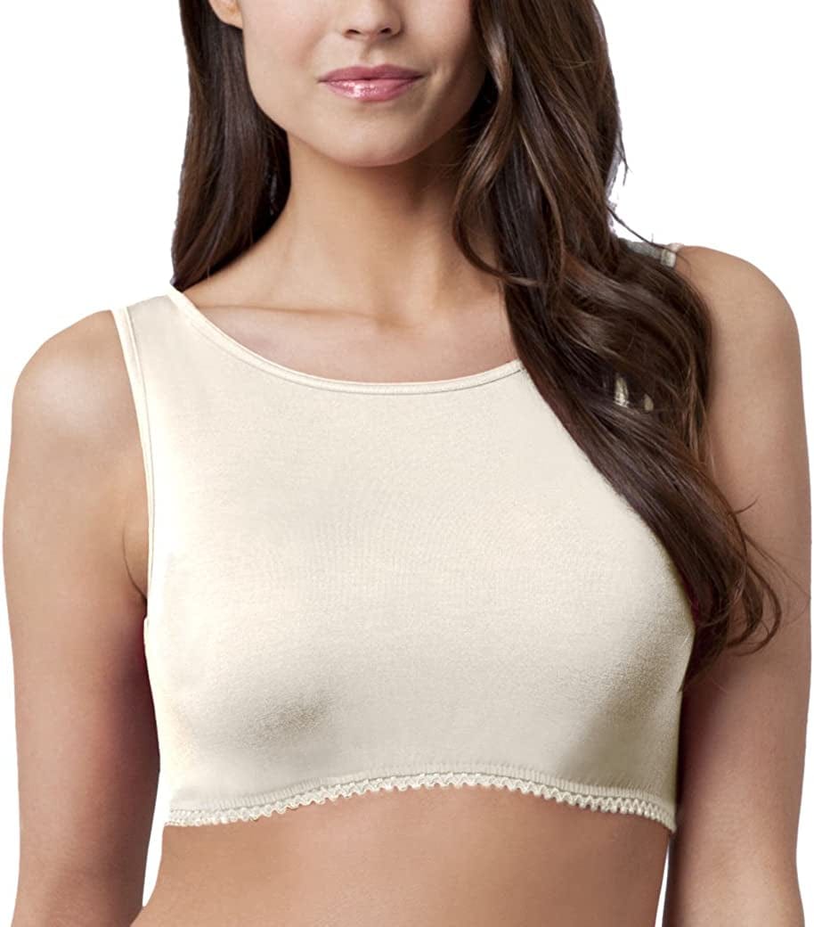 "Janet Boatneck Demi Cami Crop Tops for Women Crop Tops to Layer over the Bra Cleavage USA Made Cropped Tank Top Ivory / X-Large