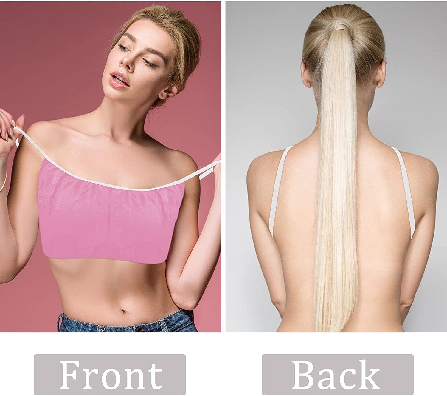 Janmercy 50 Pieces Disposable Bras Disposable Spray Tan for Spray Tanning