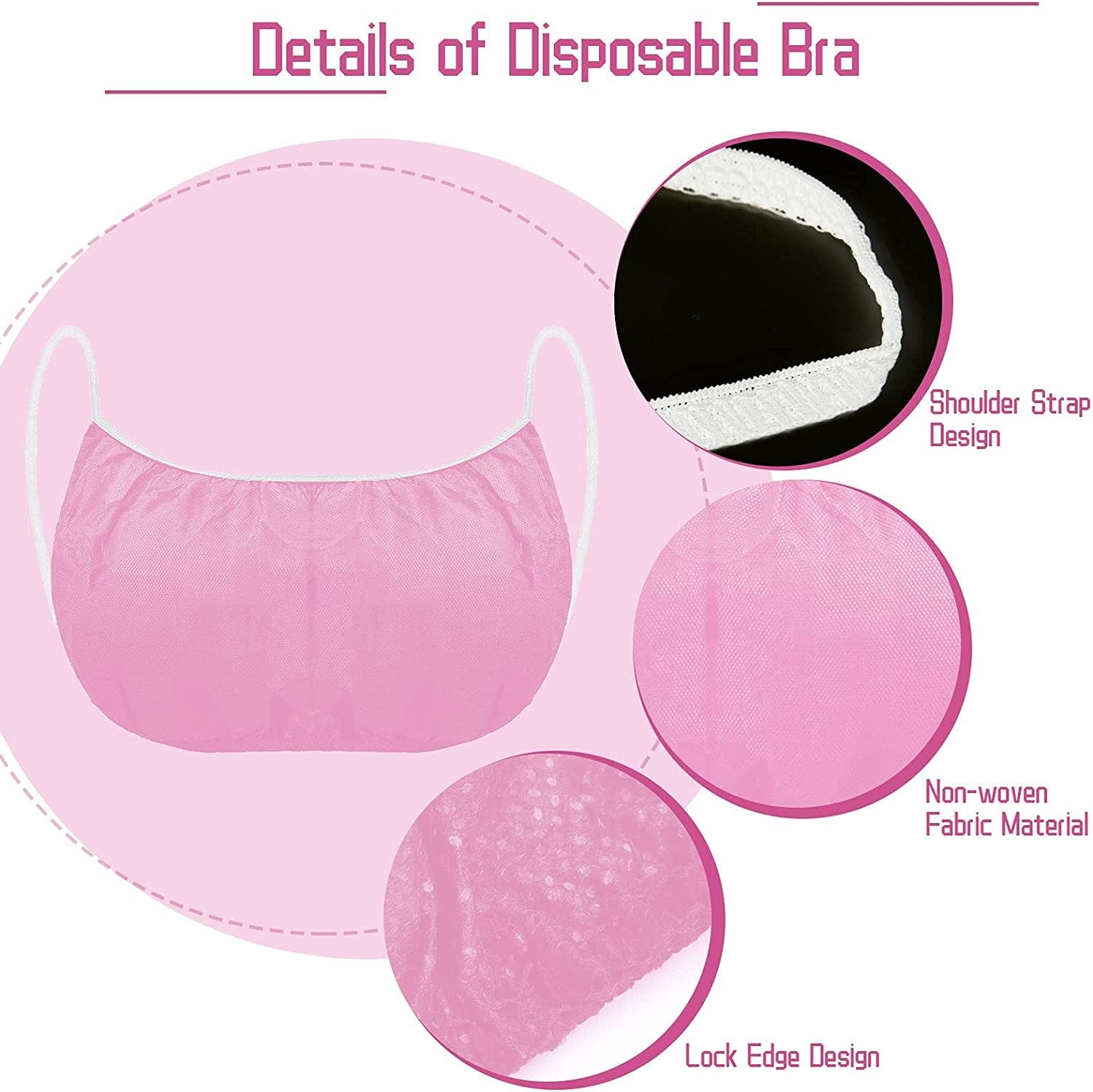 Janmercy 50 Pieces Disposable Bras Disposable Spray Tan for Spray Tanning