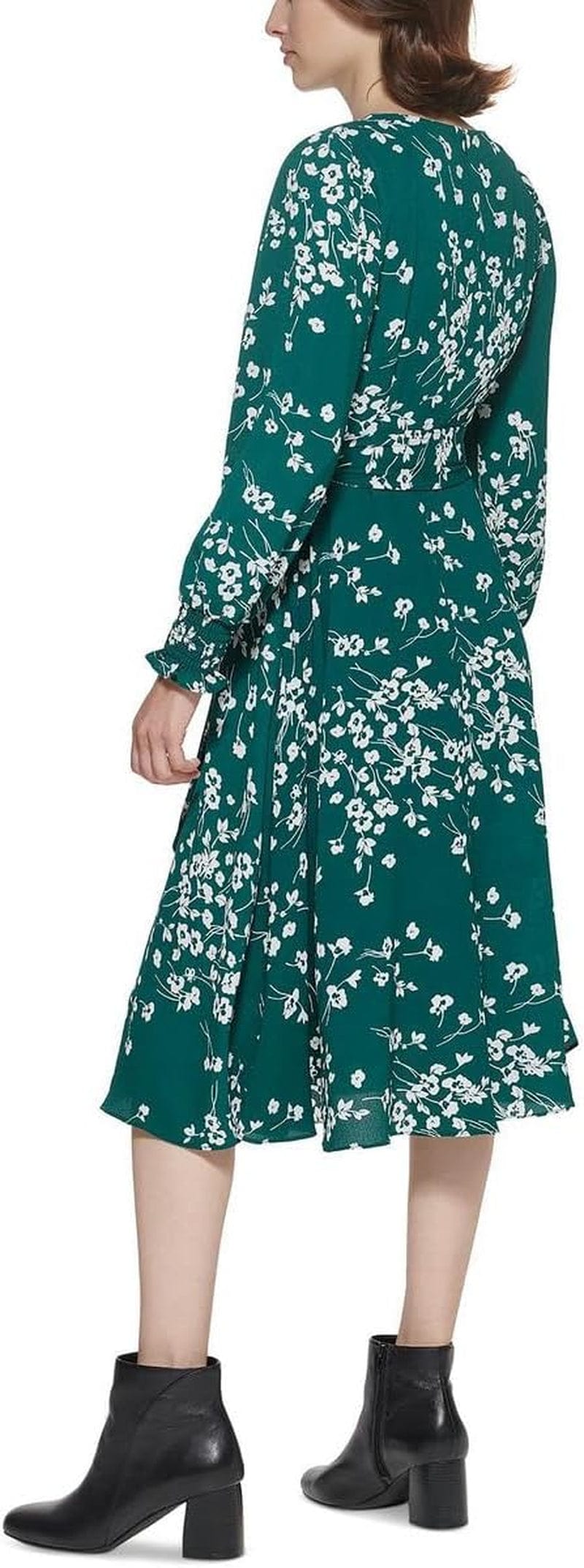 Jessica Howard Womens Floral Print Pleated Midi Dress