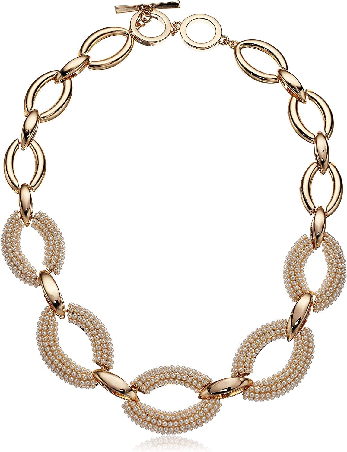 Jewellery Blanc / Blanc Caviar Pearl Link Collar Necklace