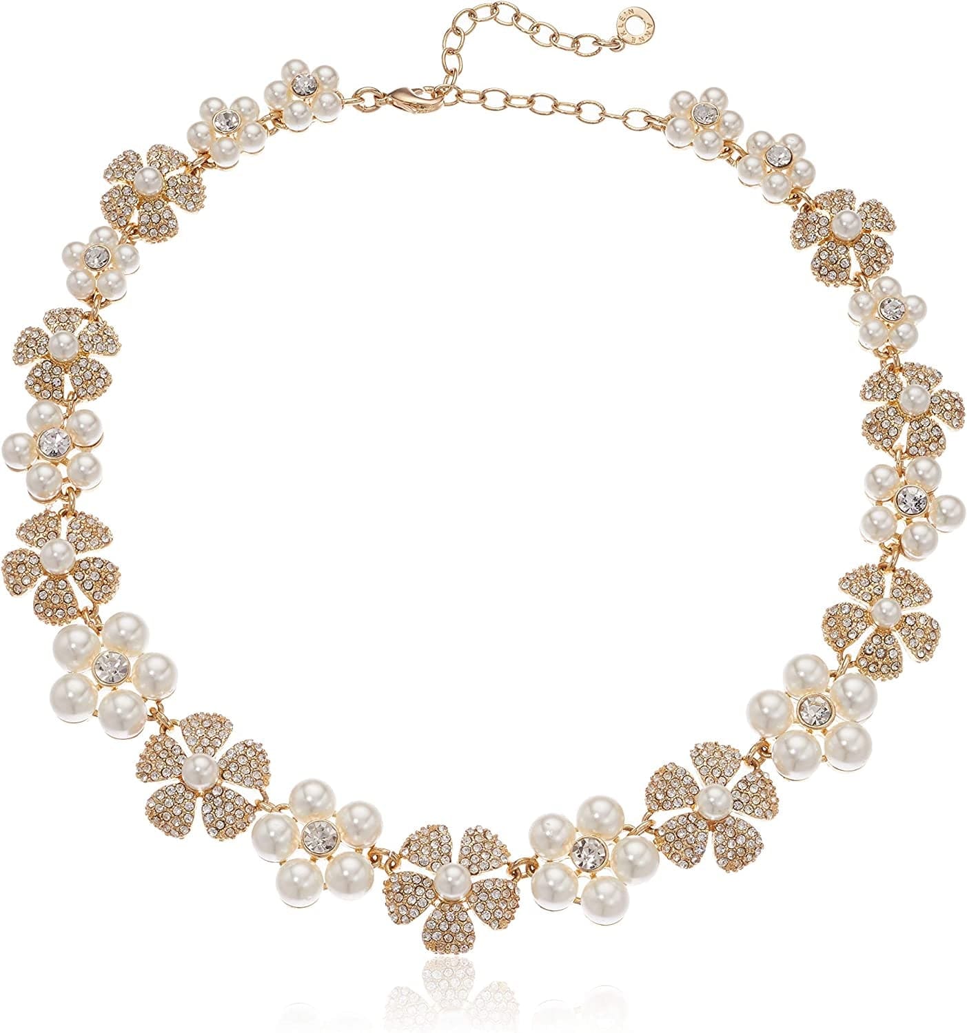 Jewellery Gold / Women's Gold Tone White Pearl Flower Collar Necklace